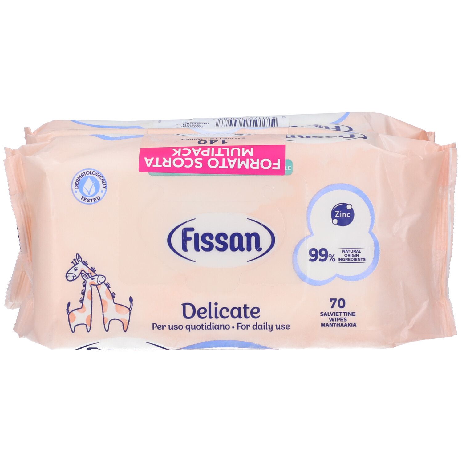 Fissan Delicate Detergenti Bambini Per Pulizia Quotidiana 140 Salviette - Immagine 8