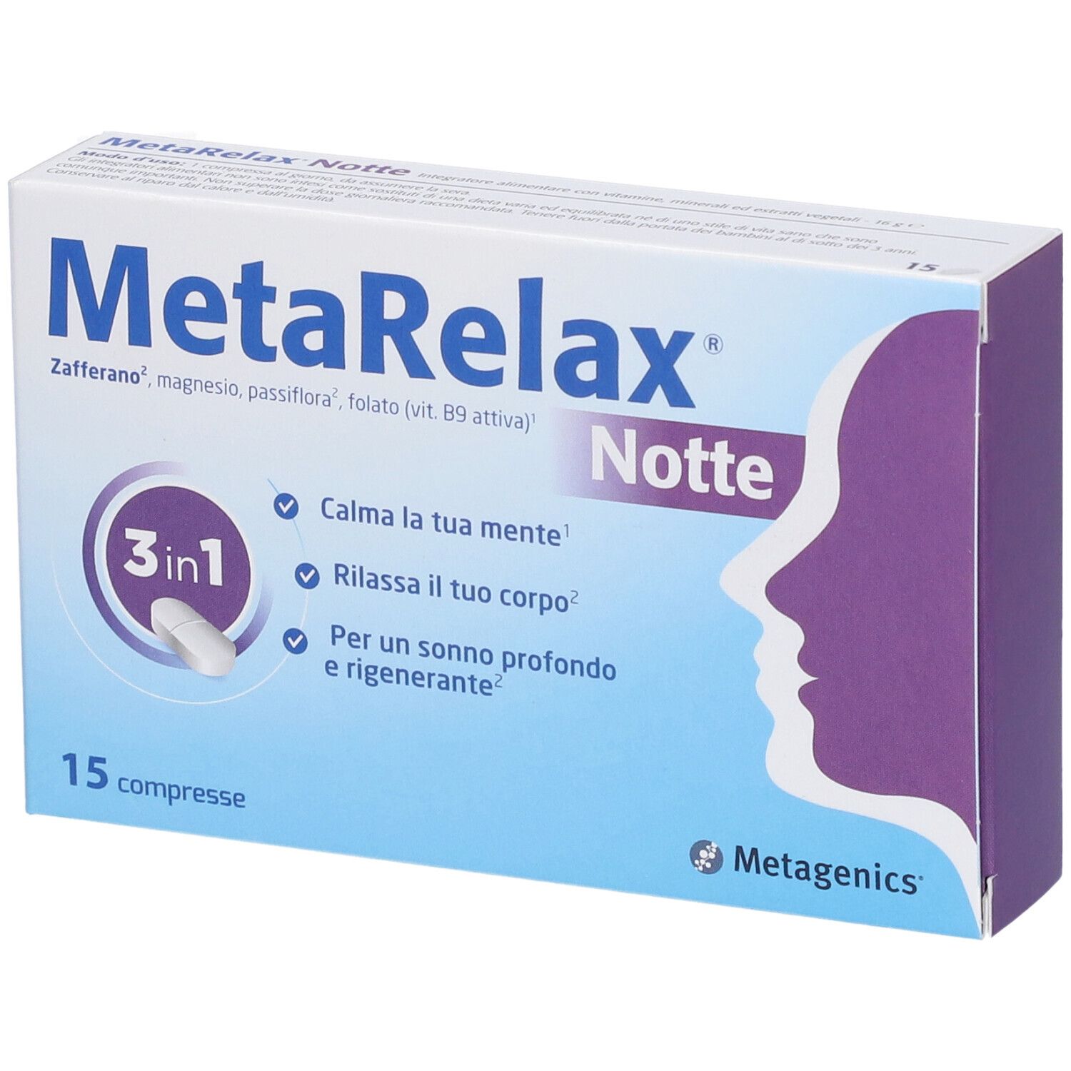 Metagenics MetaRelax Notte 15 Compresse