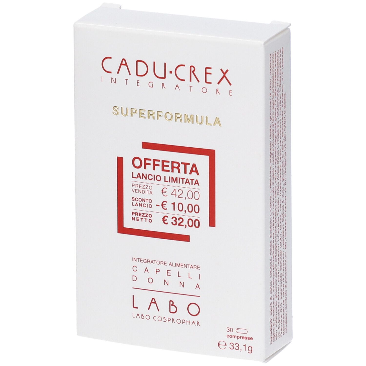 Cadu-Crex Superformula Integratore Capelli Donna 30 Compresse