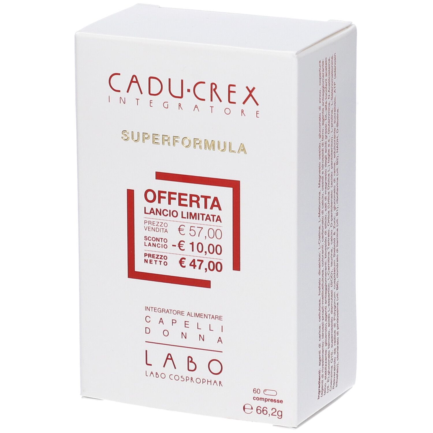 Cadu-Crex Superformula Integratore Capelli Donna 60 Compresse