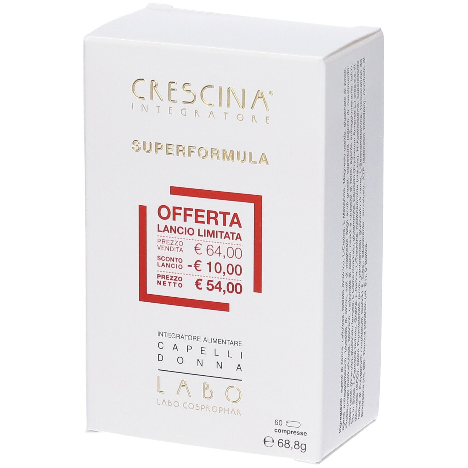 Crescina Integratore Ri-Crescita Superformula Donna 60 Compresse