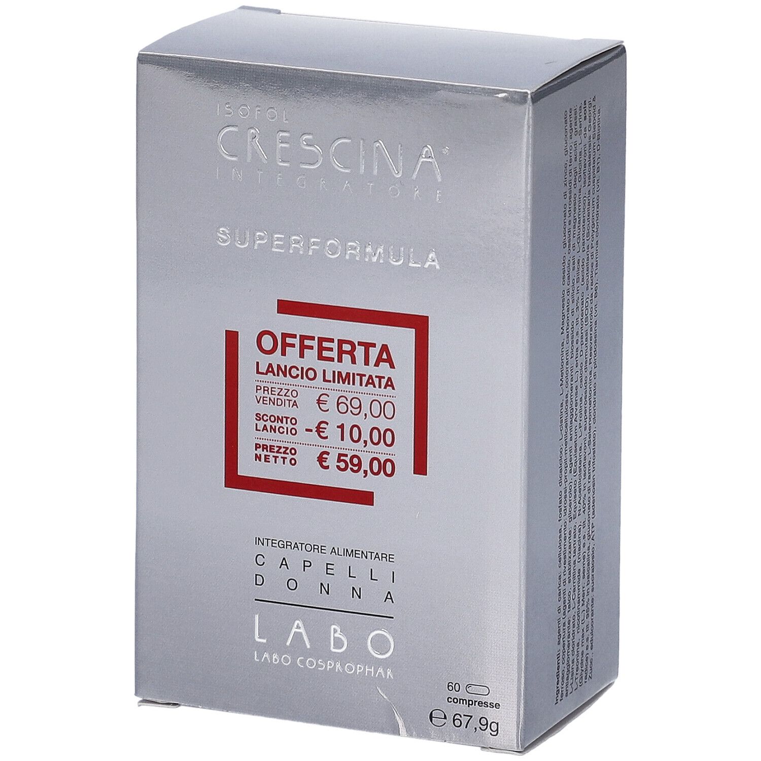 Crescina Integratore Isofol Superformula Donna 60 Compresse