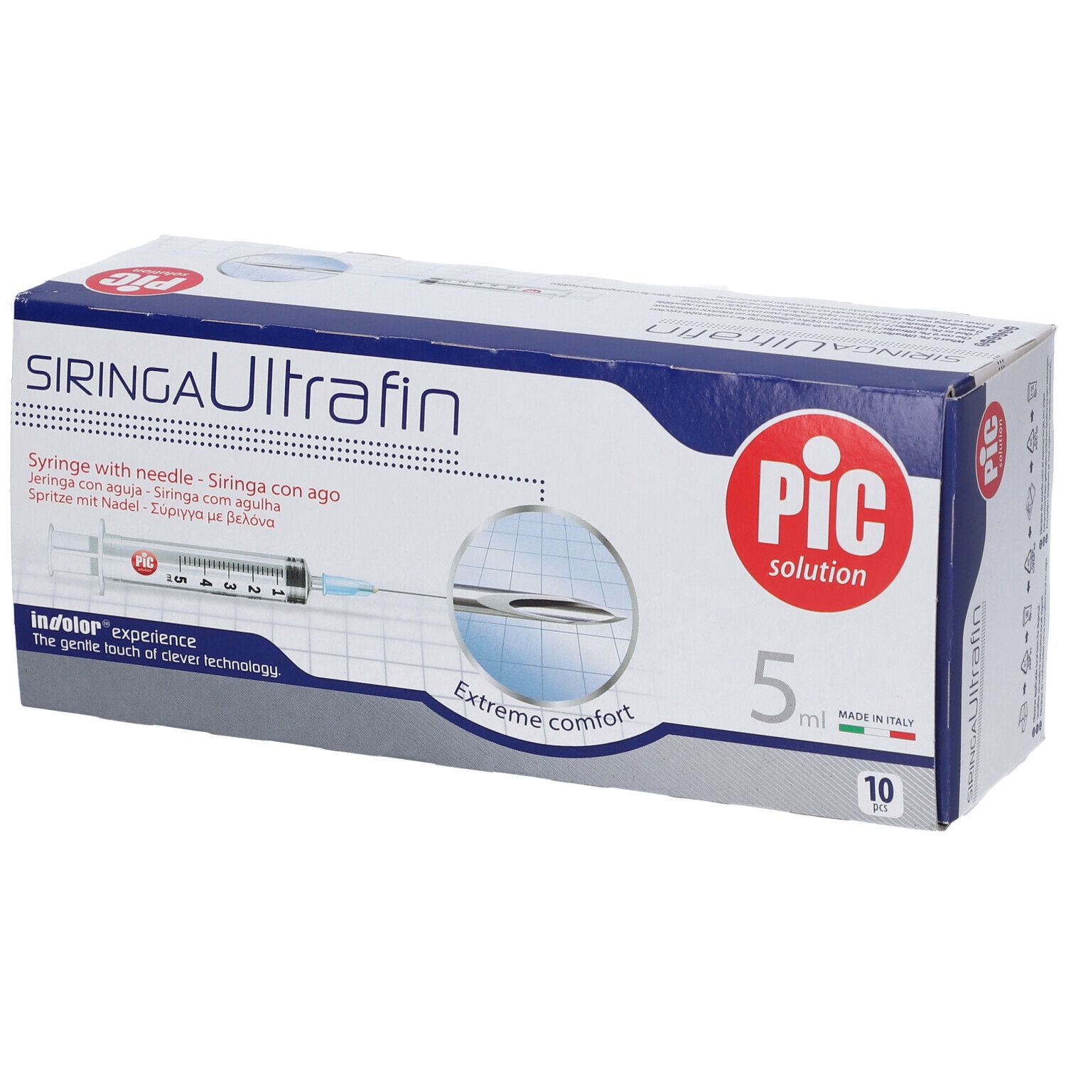 Pic Siringhe con Ago Ultrafin 5 ml Gauge 23 1/4 10 Pezzi