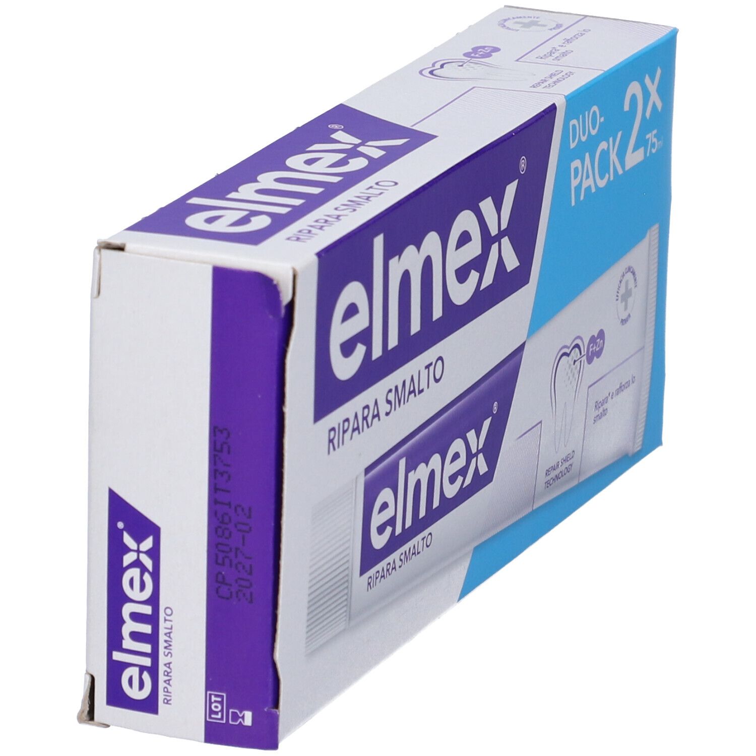 Elmex Ripara Smalto Duo Pack Zahnpasta, 2x 75ml.