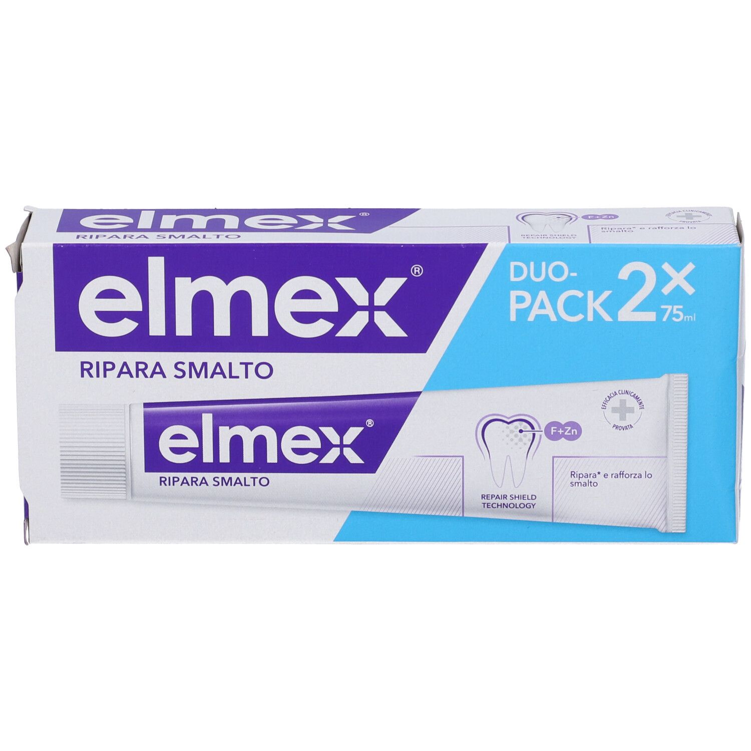 Elmex Ripara Smalto Duo-Pack Zahnpasta, 2x 75ml Tuben.
