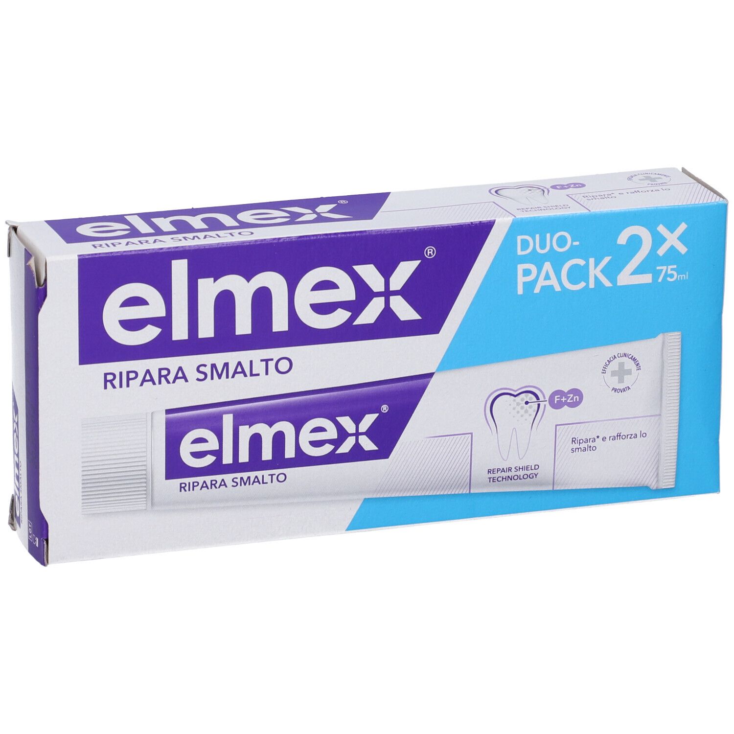 Elmex Ripara Smalto Duo-Pack Zahnpasta, 2x 75ml Tuben.