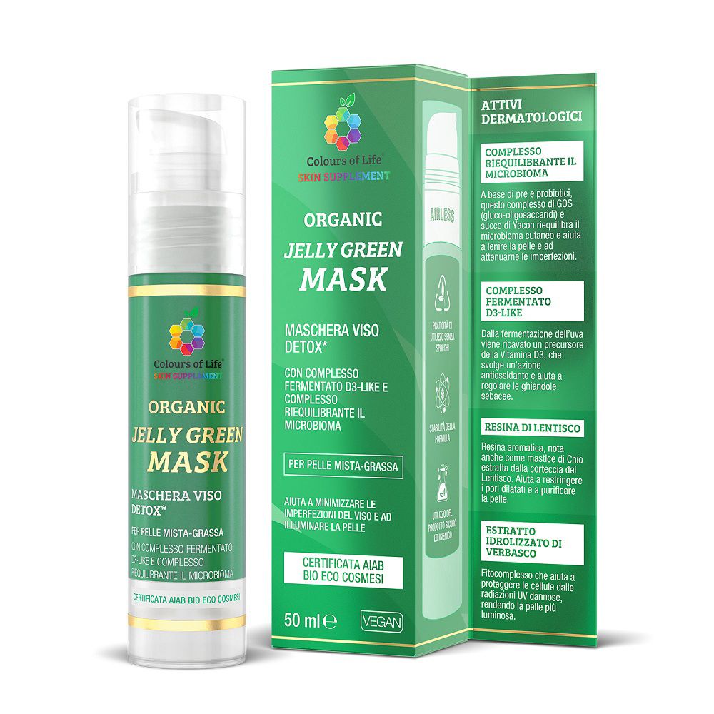 Coloursoflife Jelly Green Organic Mask 50 Ml Maschera Bambino
