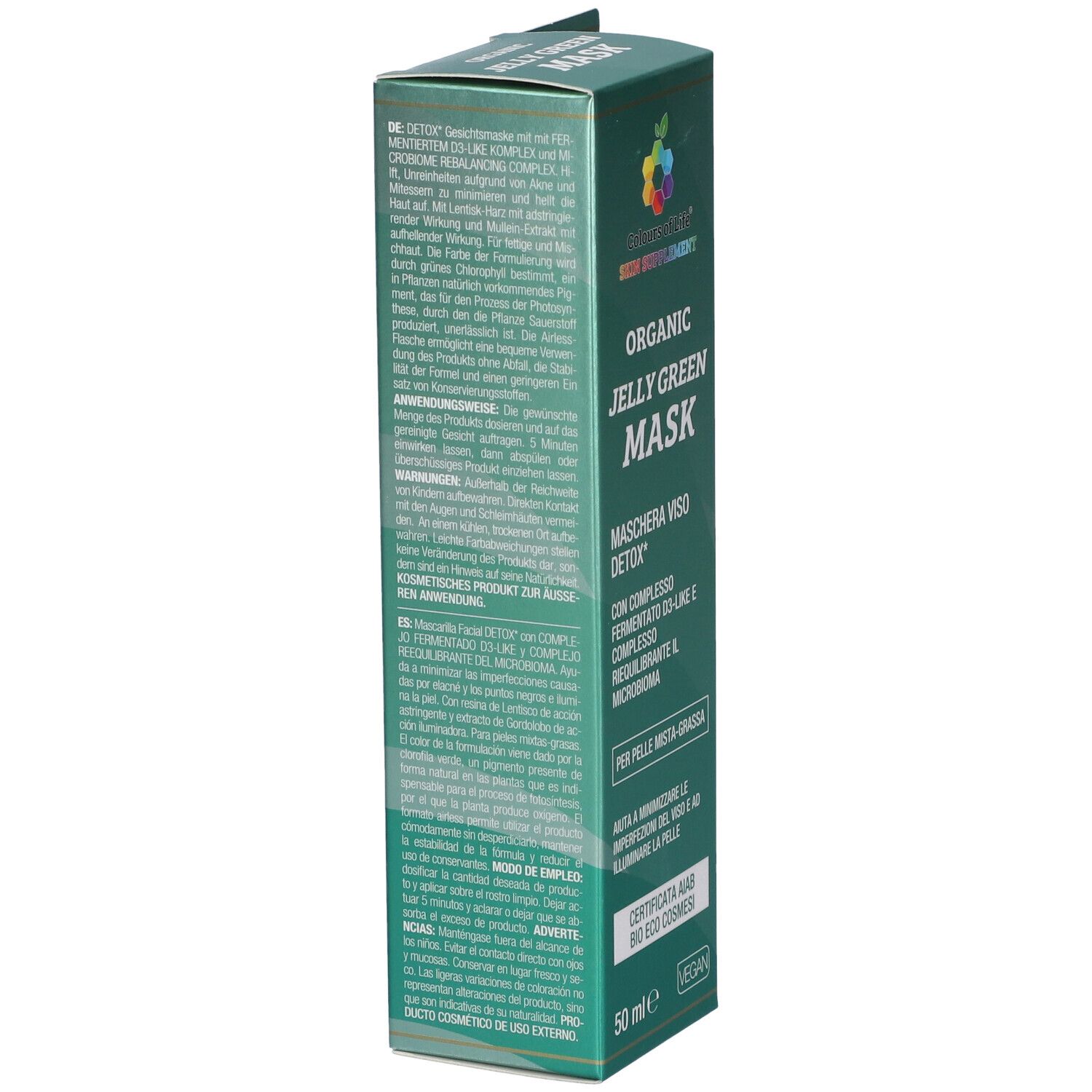 Colours Of Life Organic Jelly Green Mask