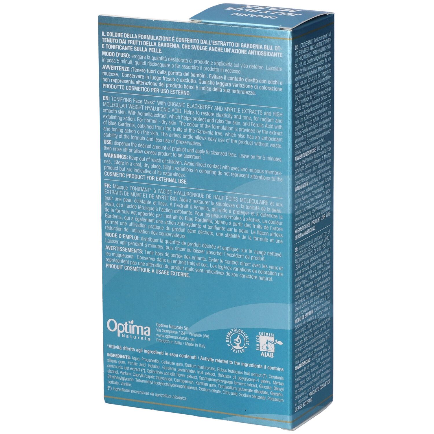 Colours Of Life Organic jelly blue mask