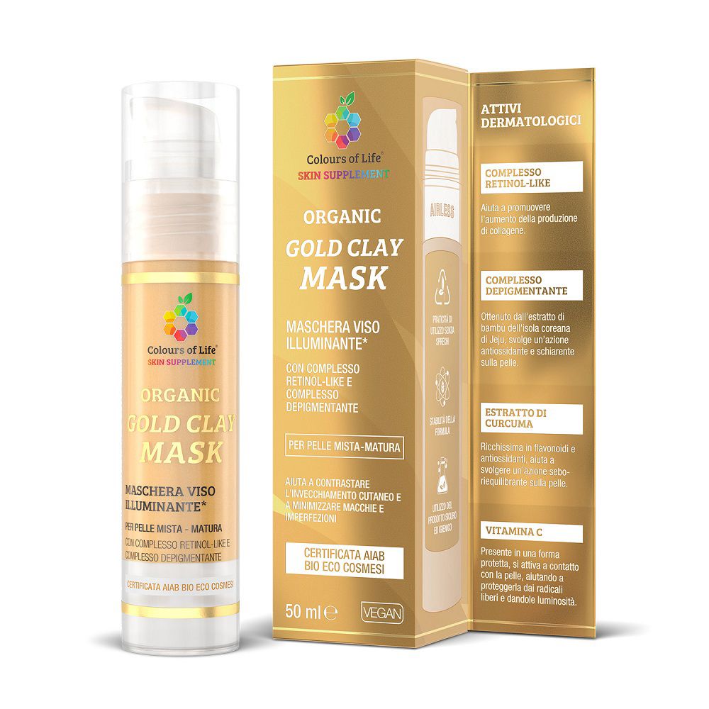 Gold-Tonmaske in einem Spender mit Faltschachtel. 50 ml.