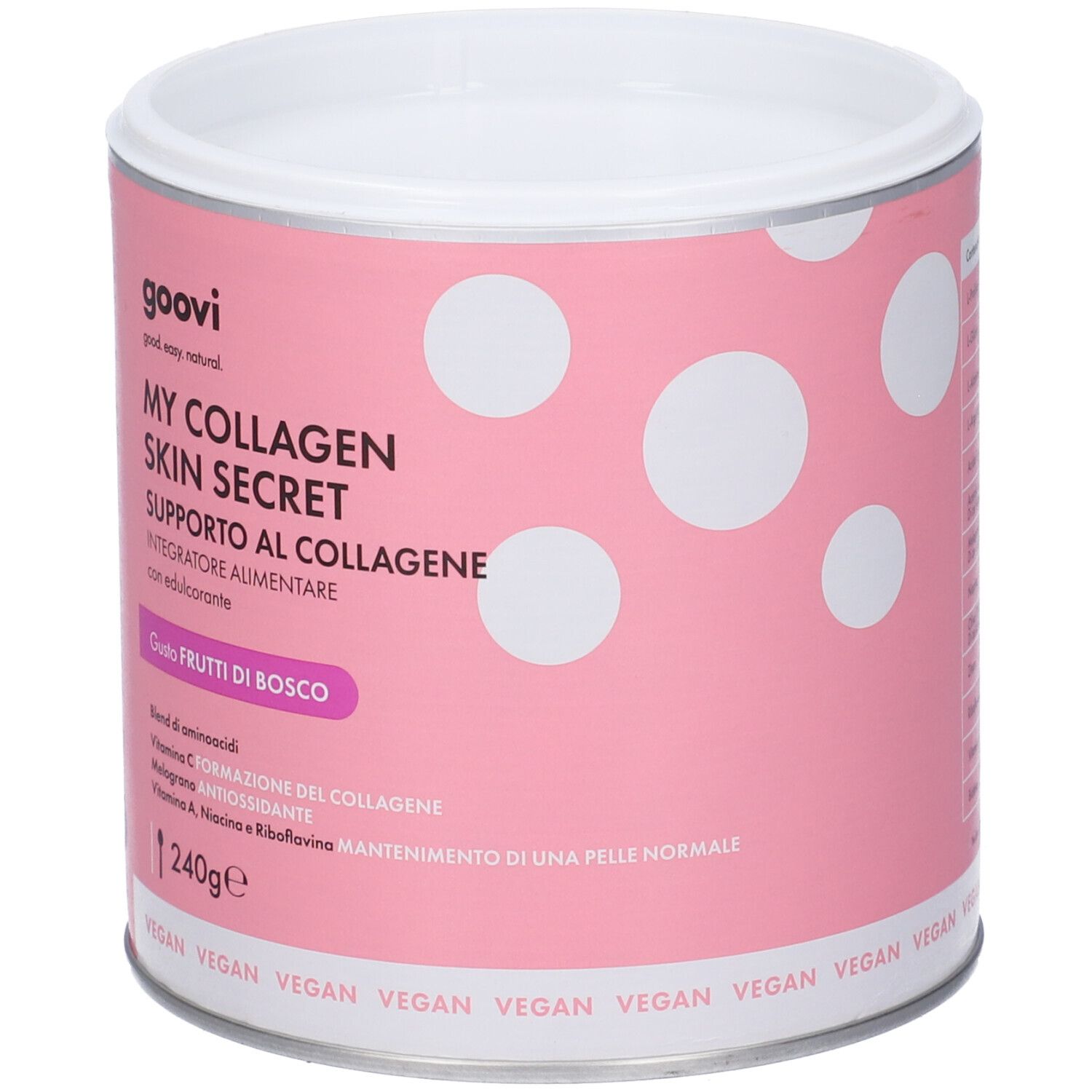 Goovi My Collagen Skin Secret Polvere Gusto Frutti di Bosco