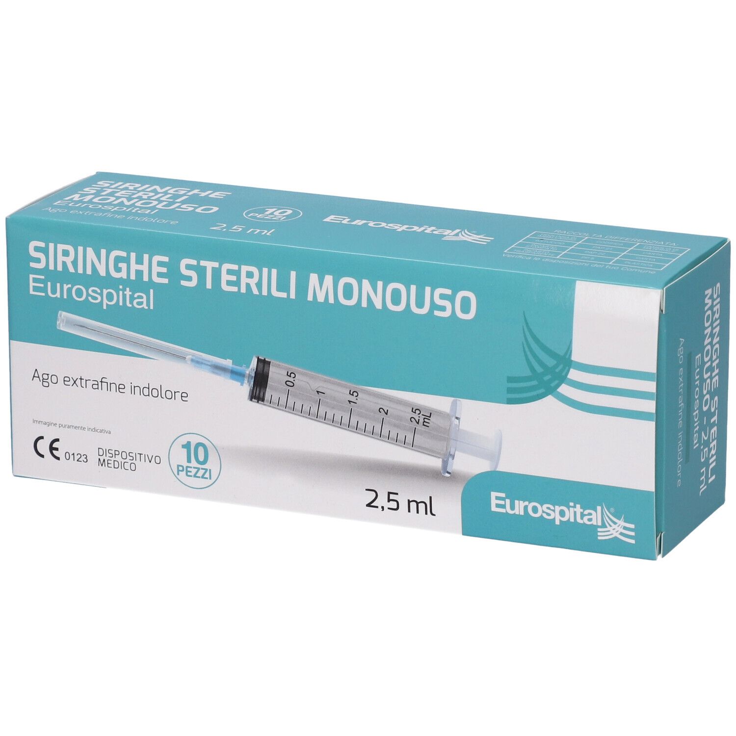 Eurospital Siringe Sterili Monouso 2,5 ml 10 pezzi