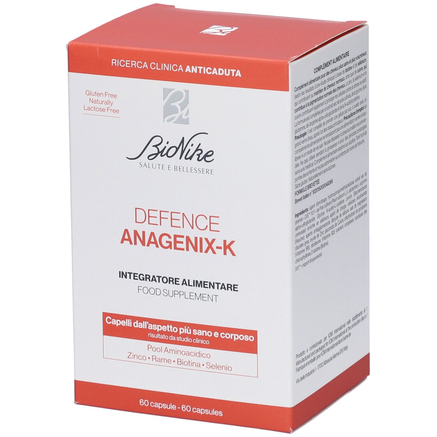 Defence Anagenix-K Integratore Alimentare per Capelli con AnaGain Nu 60 Capsule - Bionike - Immagine 7