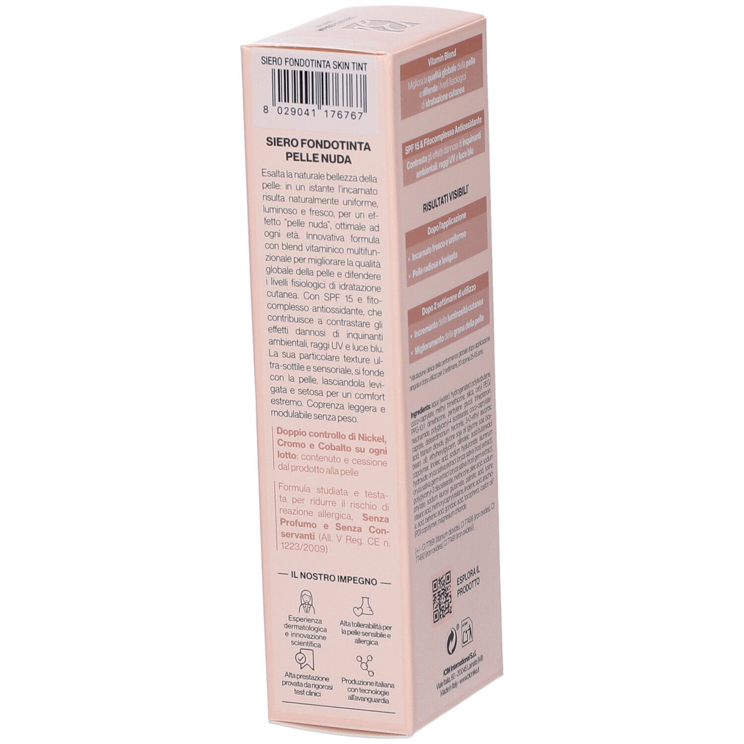 Verpackung für ein Haut-Tint-Serum mit SPF 15.