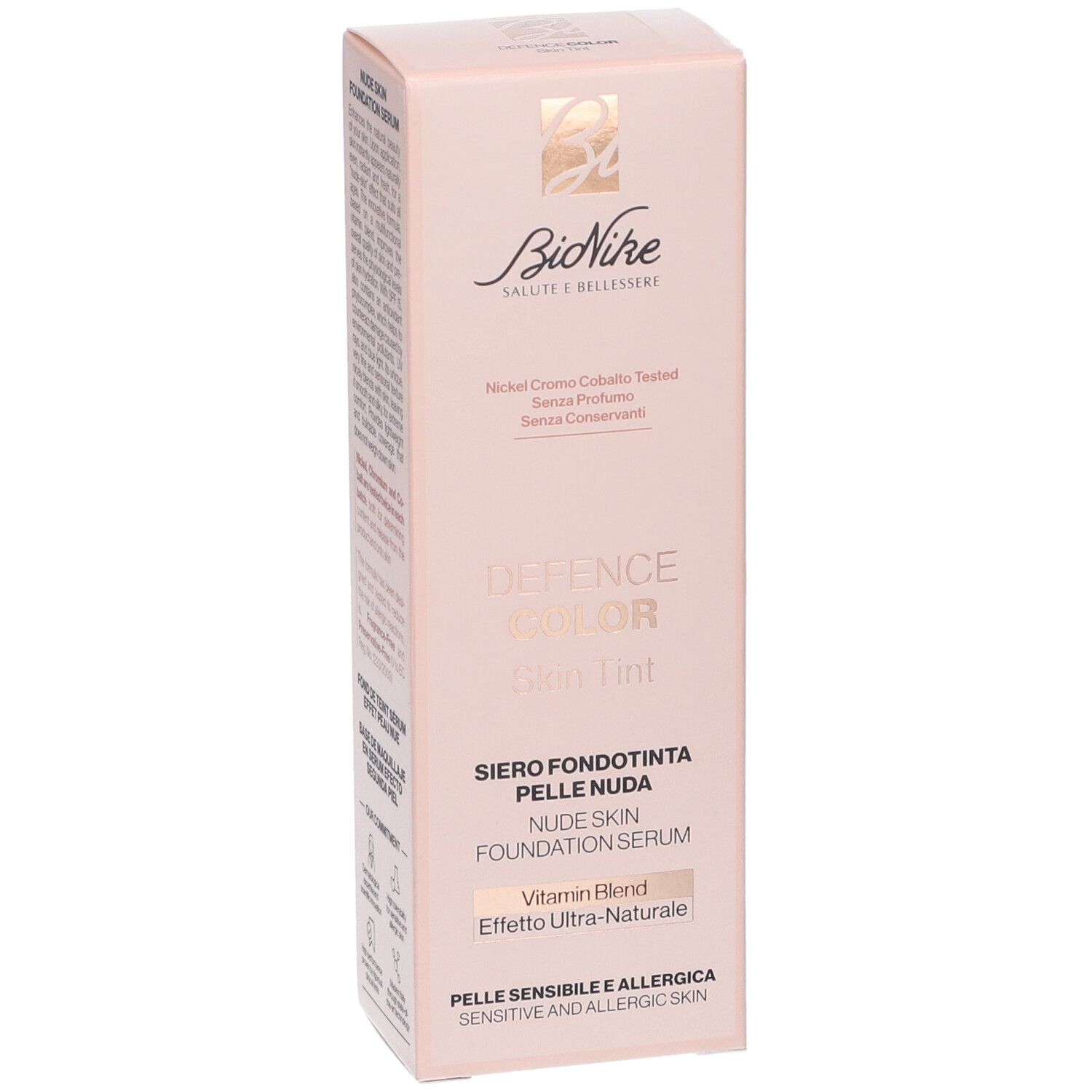 BIONIKE Defence Color Nude Skin Foundation Serum in heller Verpackung. Für empfindliche und allergische Haut.