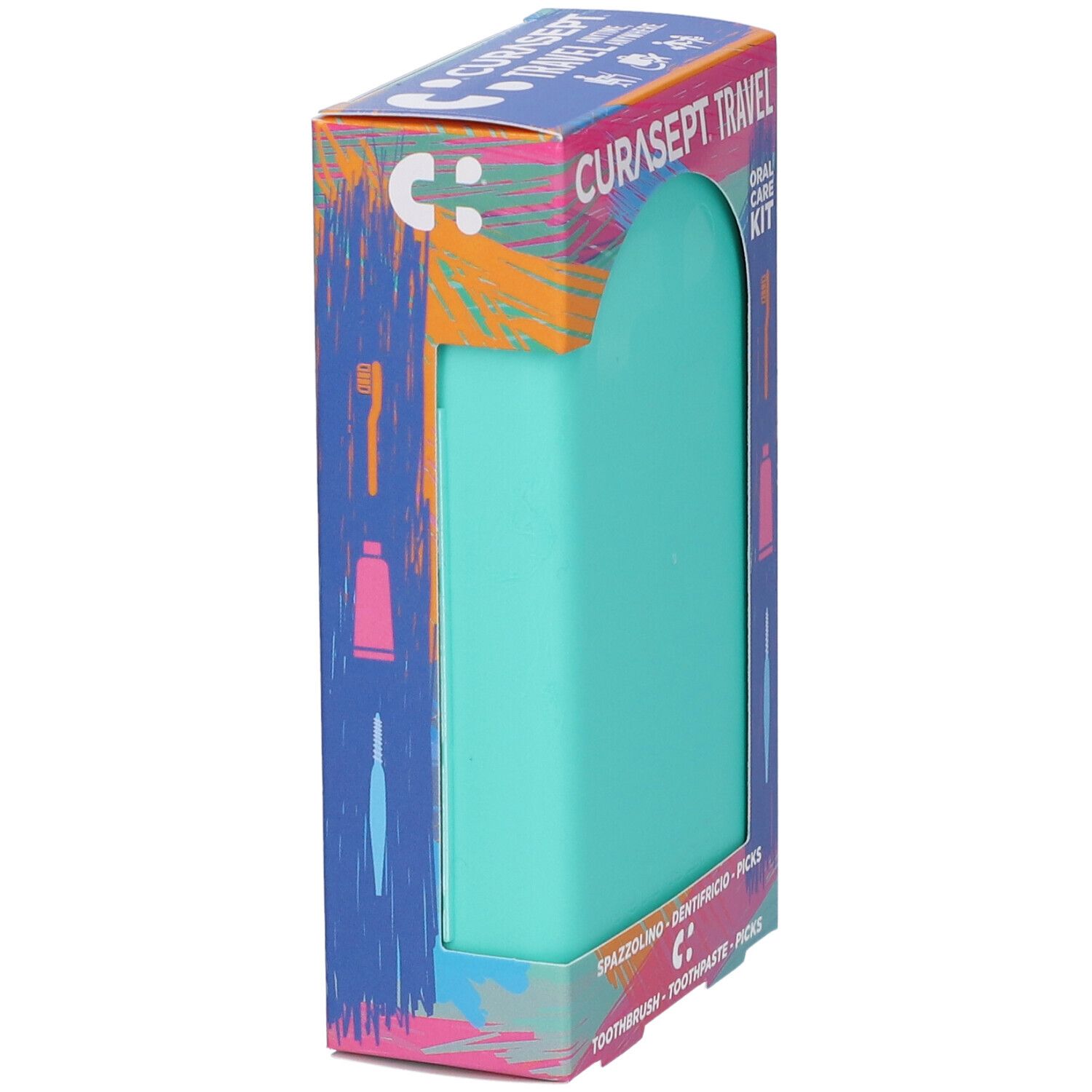 Curasept Travel Kit Verde Spazzolino + Dentifricio + Picks