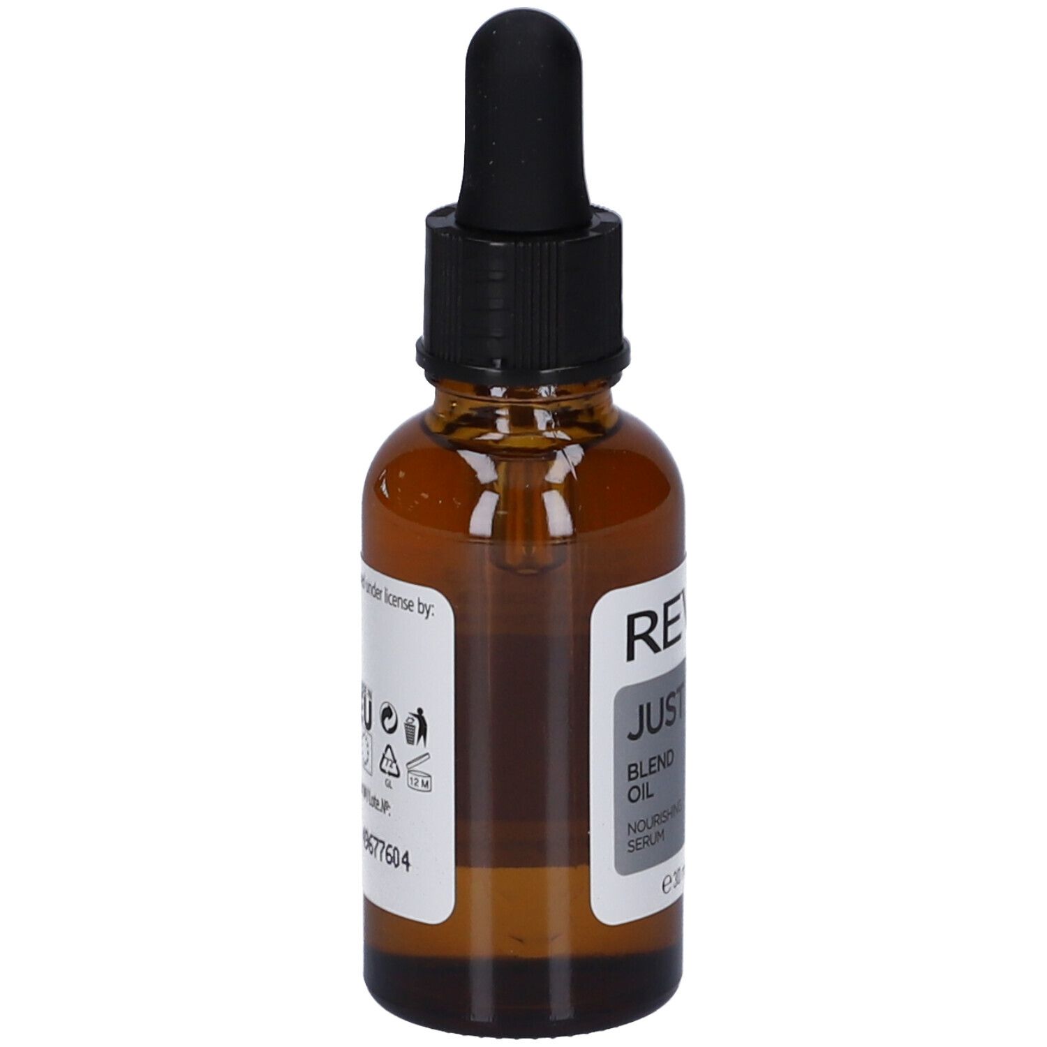 Flacone in vetro marrone con contagocce, 30 ml. Contiene un siero.