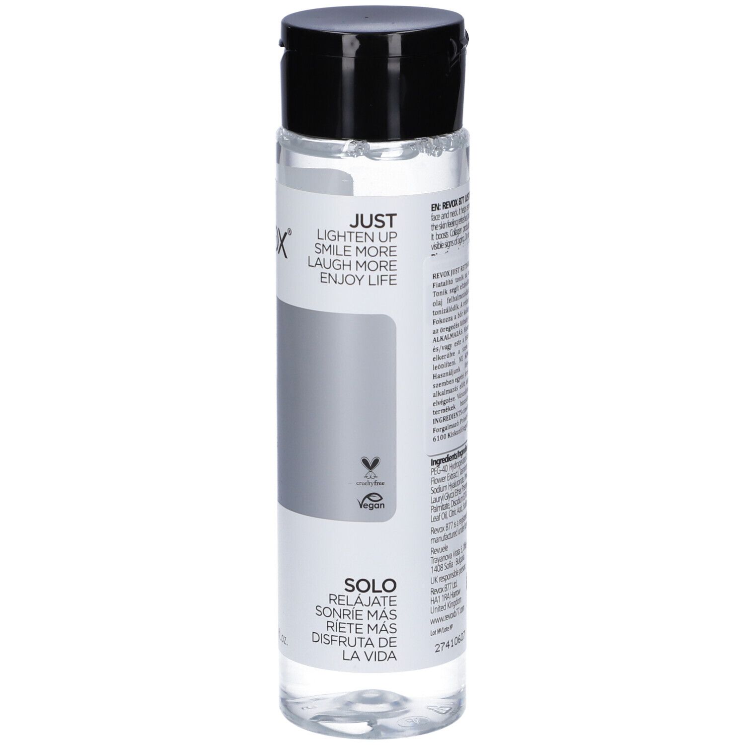 Revox B77 JUST Retinol tonico rigenerante in liquido trasparente, 250 ml.