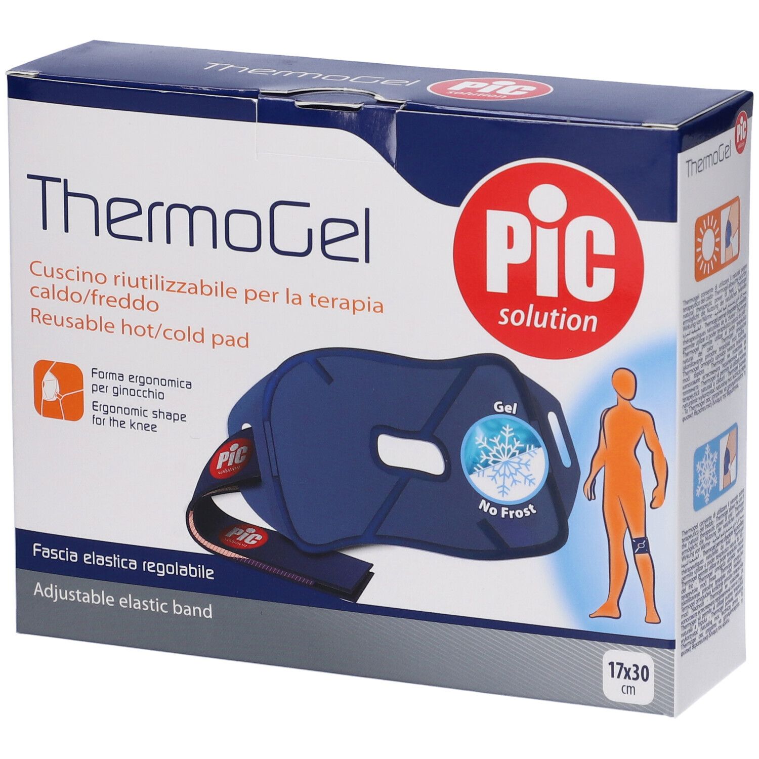 PIC ThermoGel Fascia Cuscino Termico per Ginocchio 17x30cm
