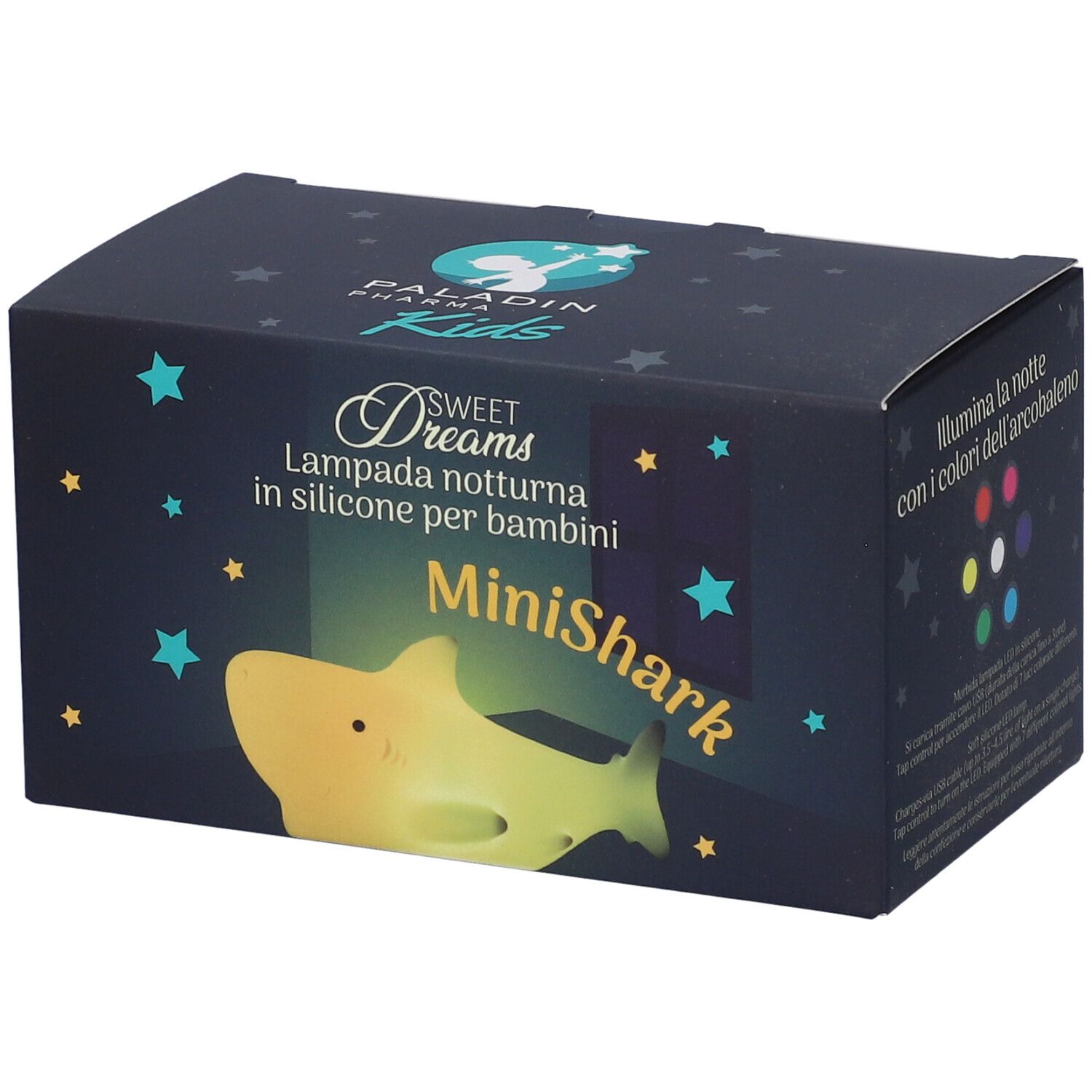 Paladin Pharma Sweet Dreams Minishark Lampada Notturna in Silicone per Bambini