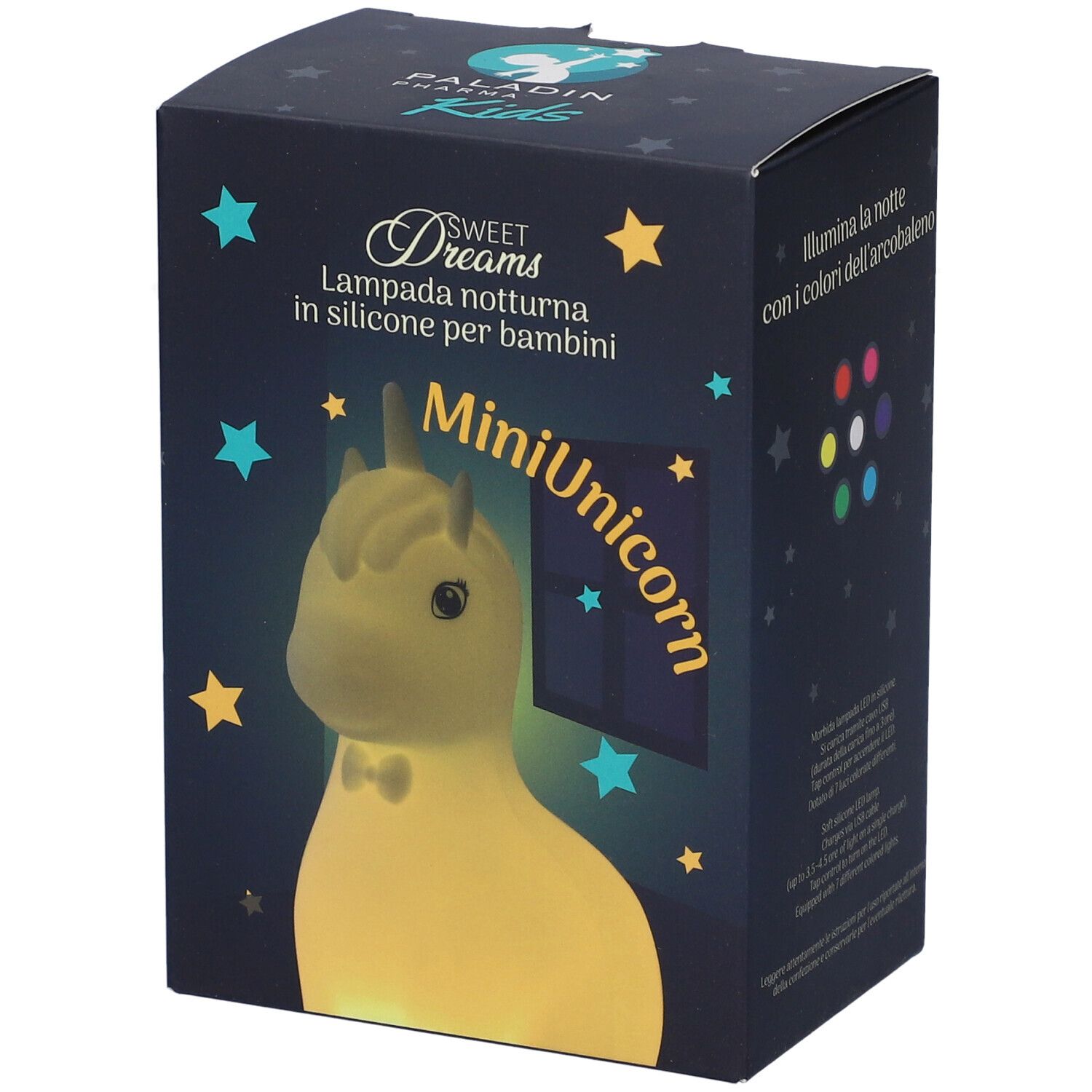 Paladin Pharma Sweet Dreams Miniunicorn Lampada Notturna in Silicone per Bambini