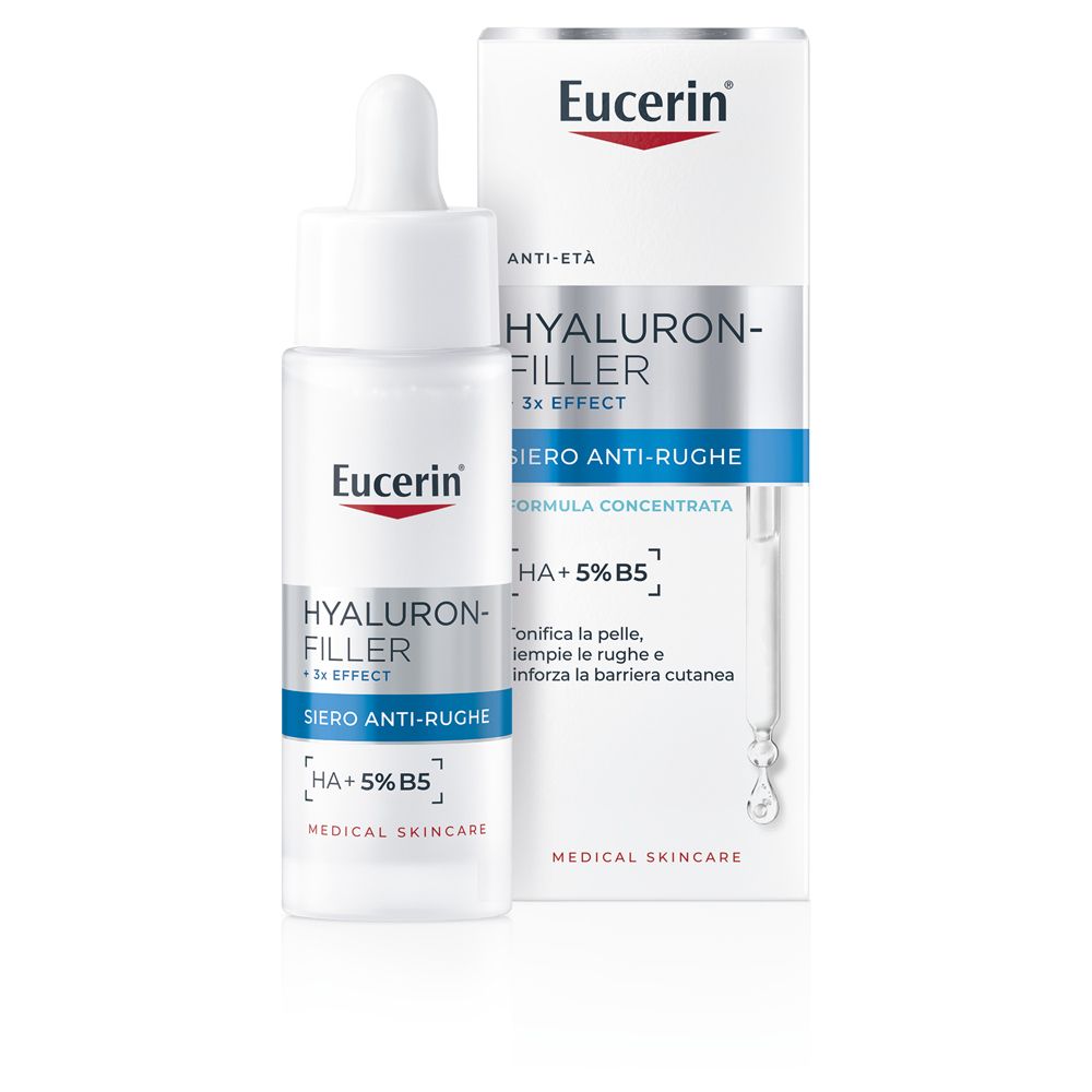 Eucerin Hyaluron-Filler + 3X Effect Siero Viso Anti-Rughe