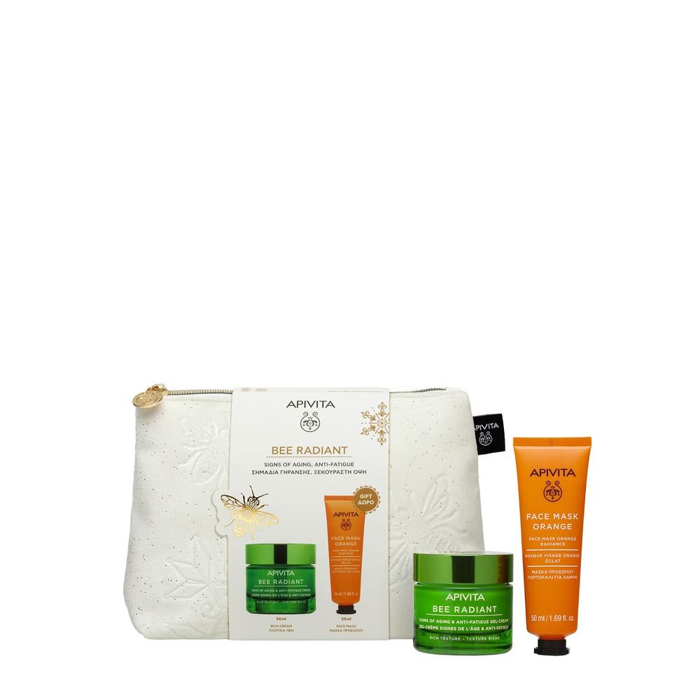 Apivita Promo Xm Bee Radiant Rich Crema Segni Eta' e Anti-Fatica Texture Ricca + Face Mask Orange- Risparmia il 10% con il codice: apivita0926