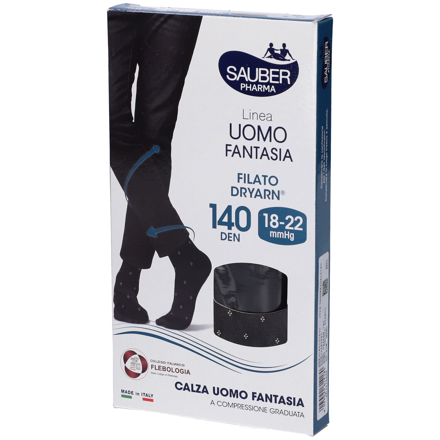 Sauber Pharma Uomo Dryarn 140 Denari Punt Salvia Bianco Taglia S/M