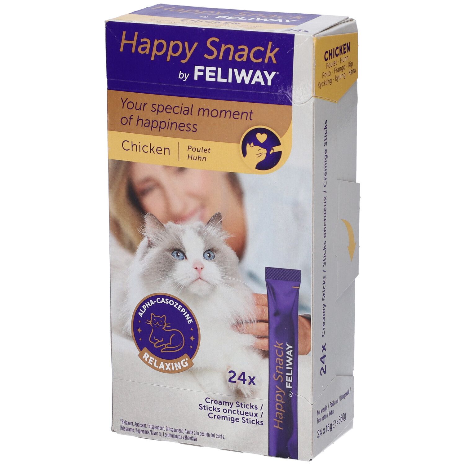 Feliway Happy Snack 24 Stick al Pollo - 360 g - KIT 24x - Immagine 5