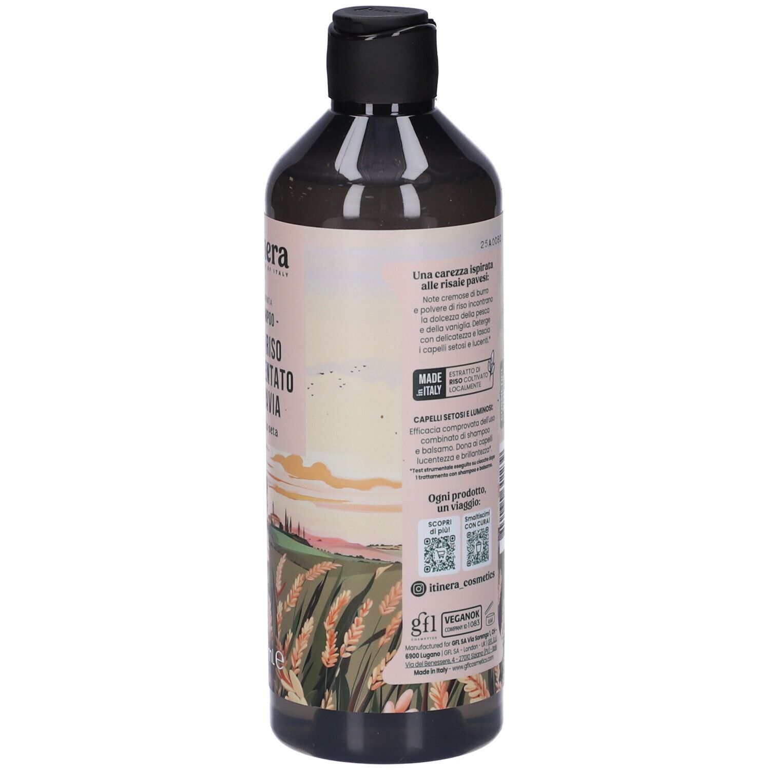 Itinera Shampoo con Riso Fermentato di Pavia Effetto Seta