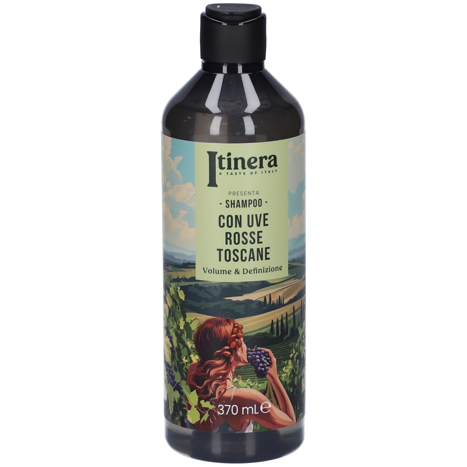 Itinera Shampoo Ricci Sublimi Con Uve Rosse Toscane Flacone