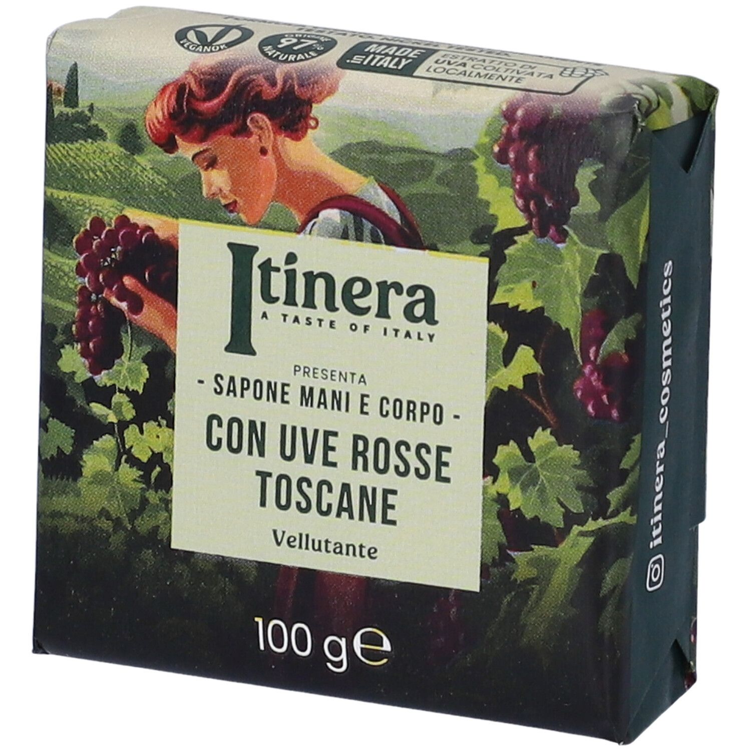 Itinera Sapone Mani e Corpo con Uve Rosse Toscane Vellutante