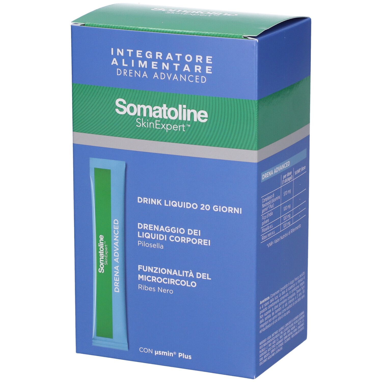 Somatoline Skinexpert Integratore Alimentare Drena Advanced Stick 200 G Polvere Per Soluzione Orale Bambino