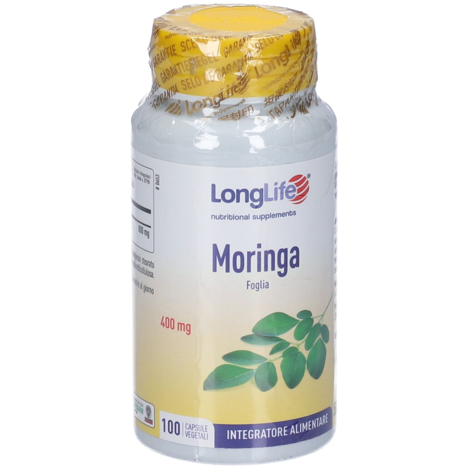 Longlife Srl Integratore Long Life Moringa 400Mg, 100 Capsule - Immagine 3