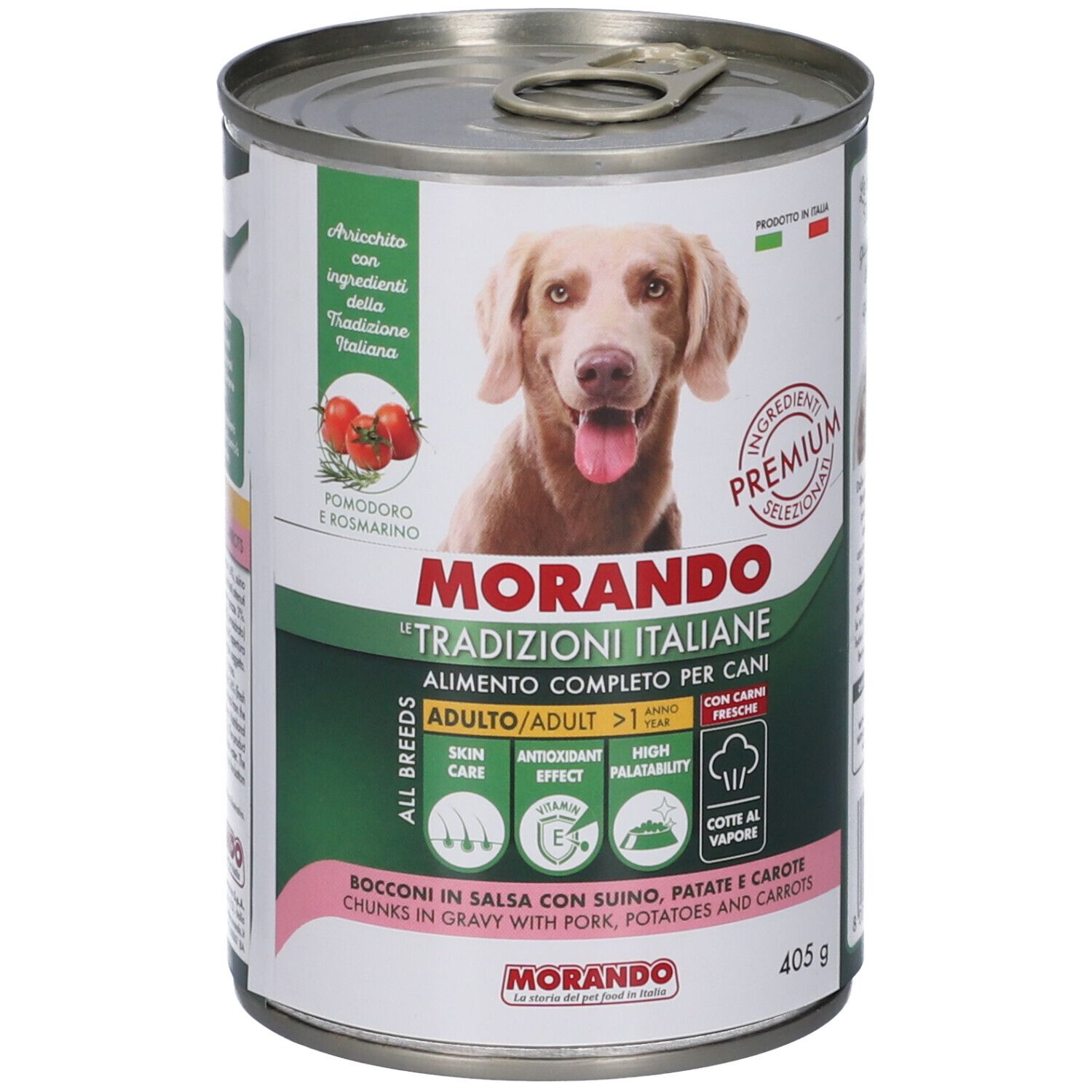 Morando Bocconi in Salsa con Suino Carote e Patate per Cani Adulti