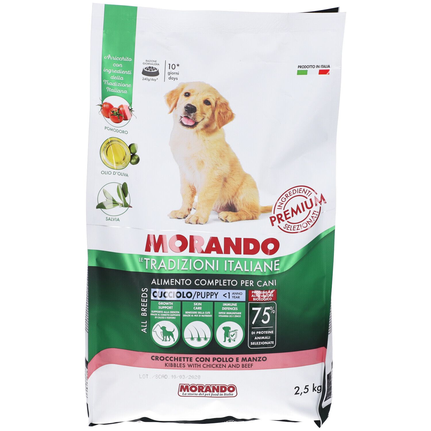 Morando Crocchette per Cuccioli con Pollo e Manzo