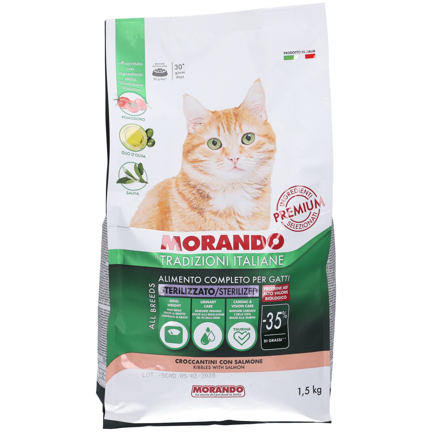 Morando Croccantini con Salmone per Gatti Sterilizzati 1,5 kg