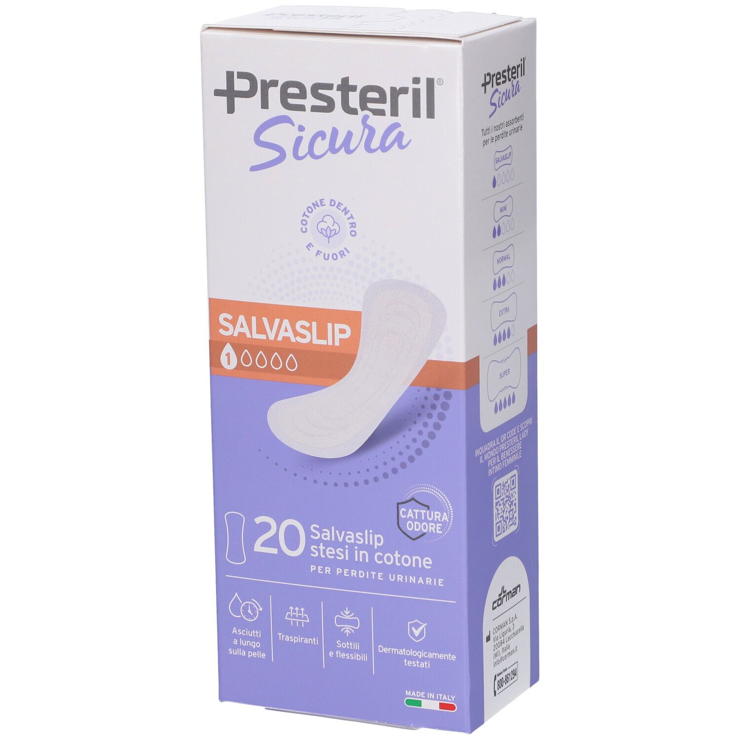 Presteril Sicura Salvaslip 20 Pezzi