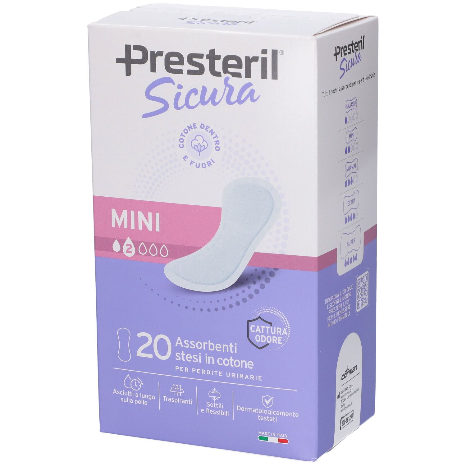 Presteril Sicura Assorbenti Mini 20 Pezzi