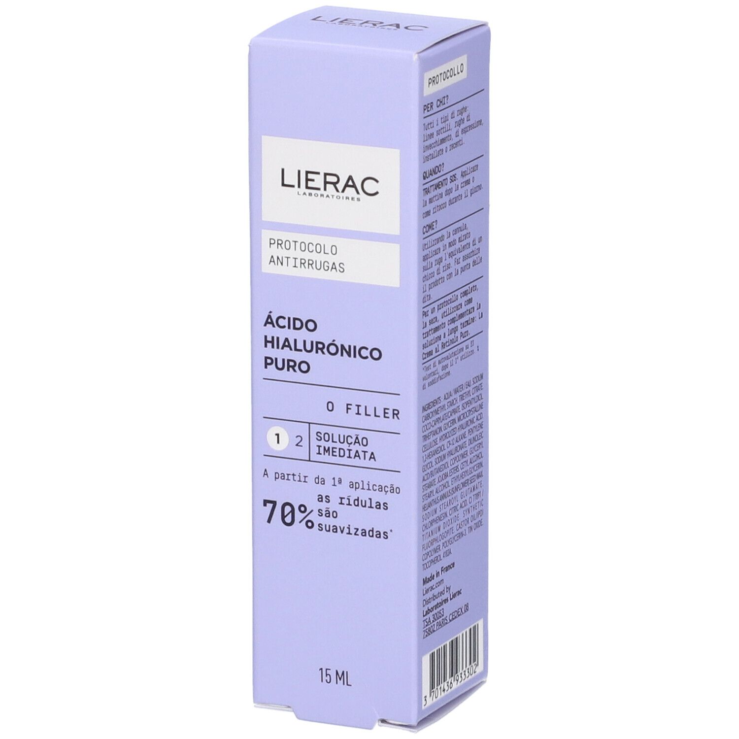 Lierac Protocollo Antirughe - Filler Con Acido Ialuronico Puro Rimpolpante E Levigante 15 Ml - Immagine 4