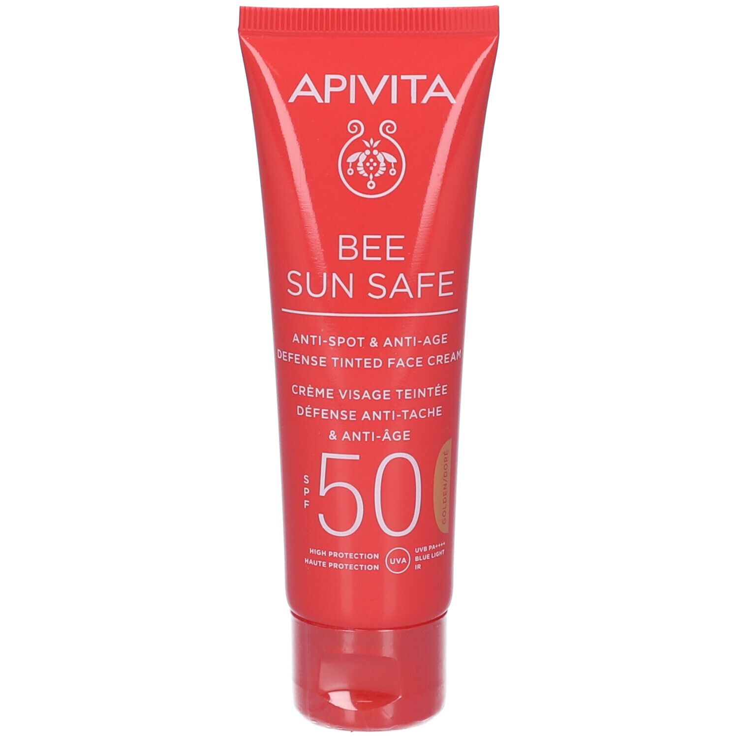Apivita Bee Sun Safe Crema Viso Colorata Anti-Macchie e Anti-Age SPF50 - tonalità Dorata- Risparmia il 10% con il codice: apivita0926