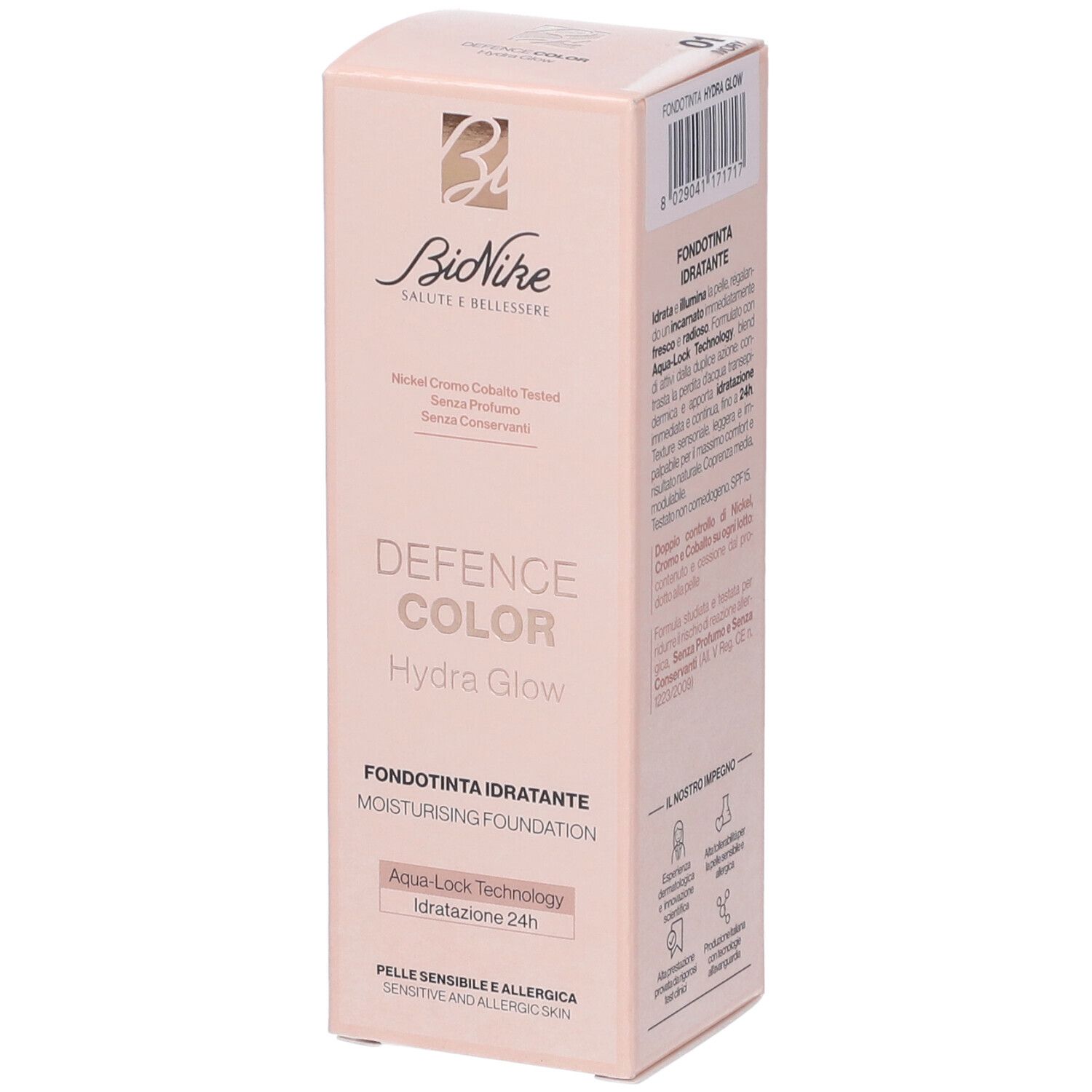 Bionike Defence Color Hydra Glow Fondotinta Idratante 01 Ivory