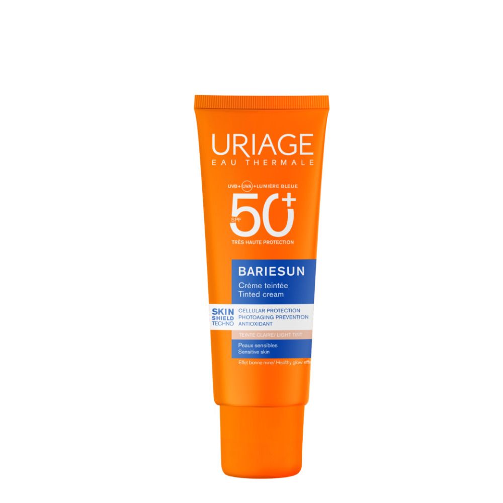 URIAGE Bariésun Crema colorata chiara SPF50+ pelle sensibile, viso, idrata e protegge, solare