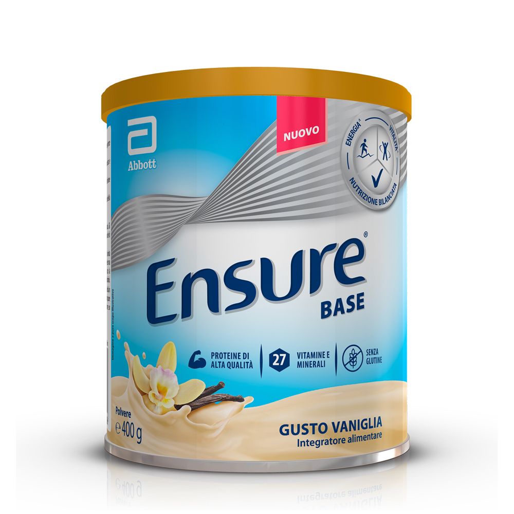 Ensure Base Vaniglia in polvere in lattina, 400g.