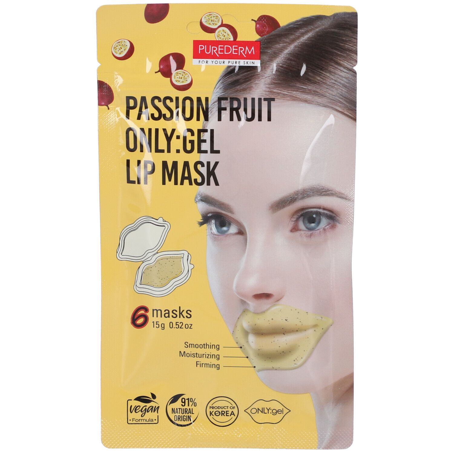 Purederm For Your Pure Skin Maschera Labbra In Gel Al Frutto Della Passione