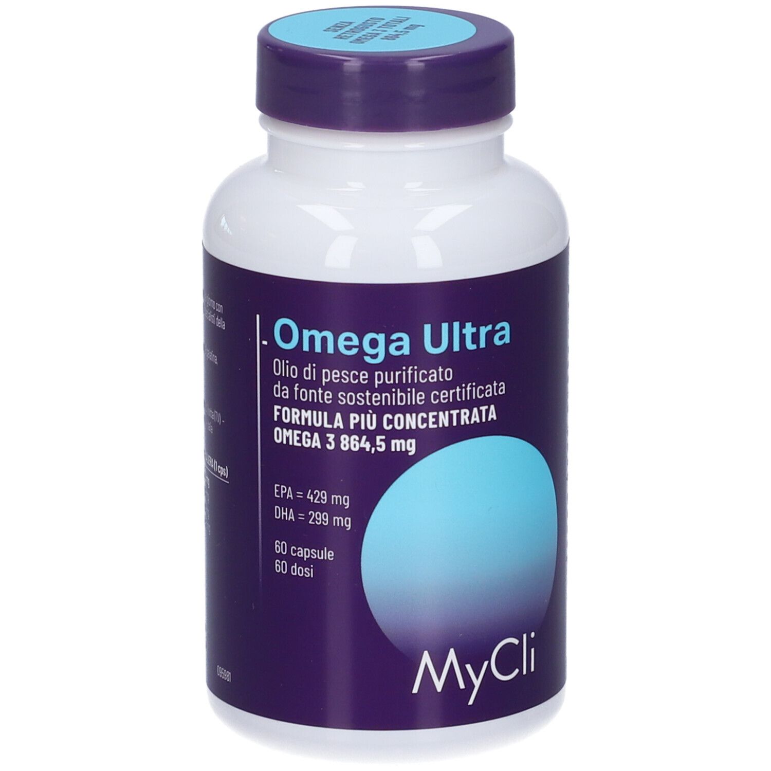 MyCli Omega Ultra Integratore Alimentare con Omega-3 EPA e DHA da Olio di Pesce
