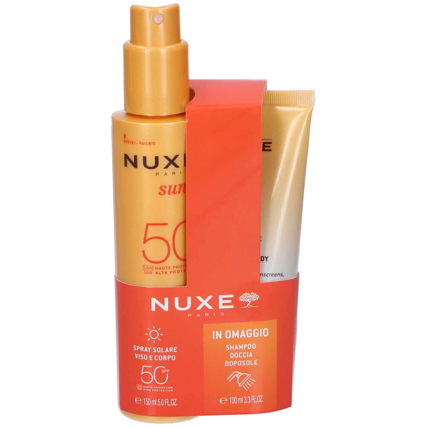 Nuxe Sun Duo Latte Solare Spray Viso E Corpo SPF 50 + Shampoo Doposole