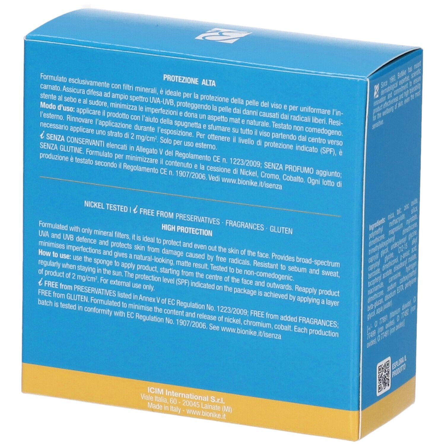 Verpackung mit Sonnenschutzmittel, hohe Schutzwirkung, mineralische Filter, frei von Konservierungsstoffen, Duftstoffen und Gluten.
