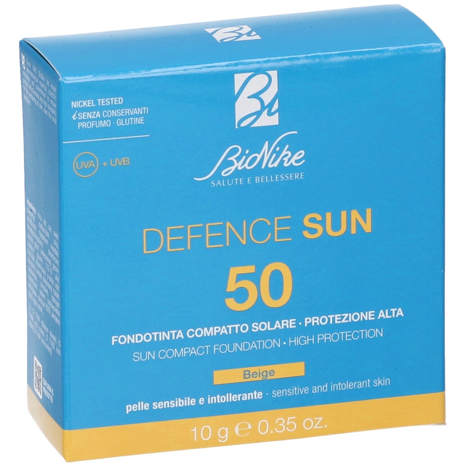 BIONIKE DEFENCE SUN 50, Sonnenschutz-Kompaktfoundation, Beige, 10g.