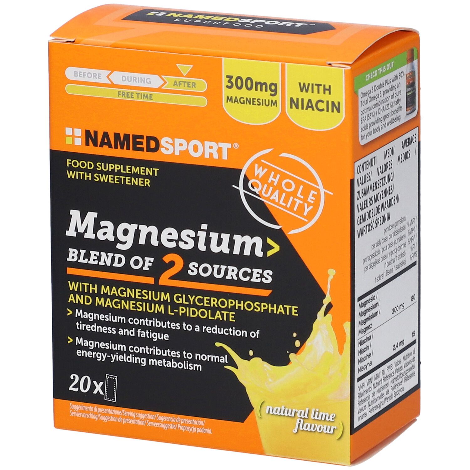 Magnesium Blend of 2 Sources Polvere Orale Gusto Lime - Risparmia il 10% con il codice: named0926